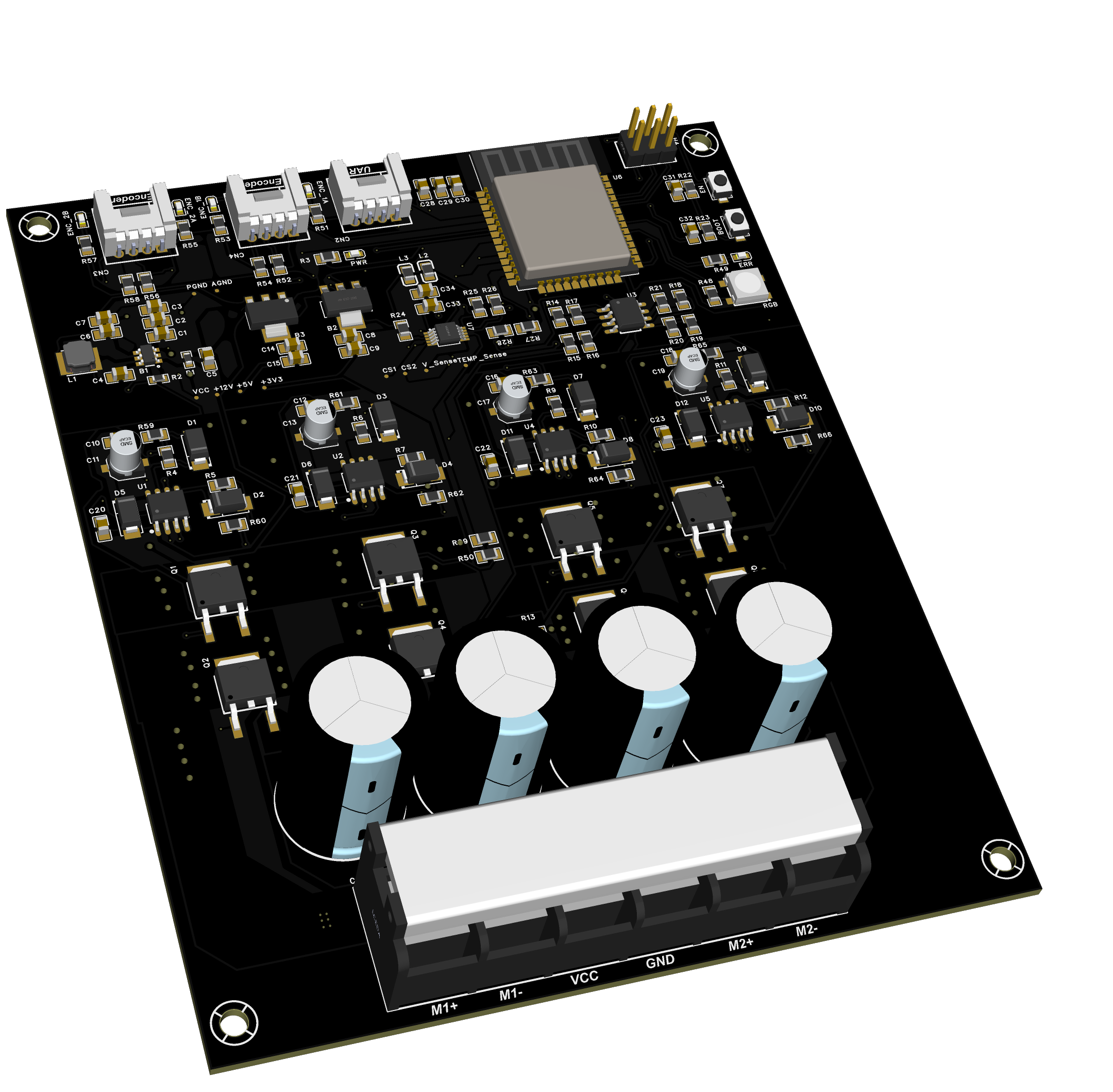 FusionDrive Motion — Dual Channel Smart Motor Controller prototype board